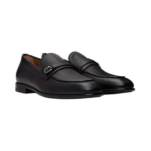 Gancini Plaque Slip-On Loafers