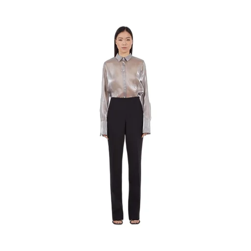 Mid-Rise Straight-Leg Trousers