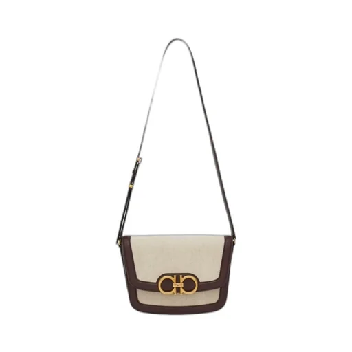 Gancini Plaque Crossbody Bag