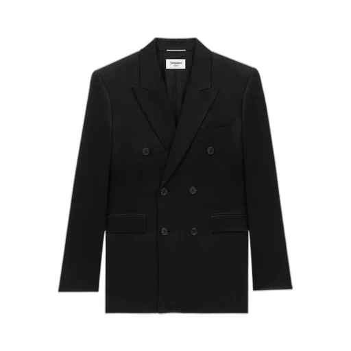 Double-Breasted Satin Jacket