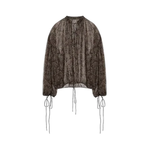 Paisley Printed Drawstring Top