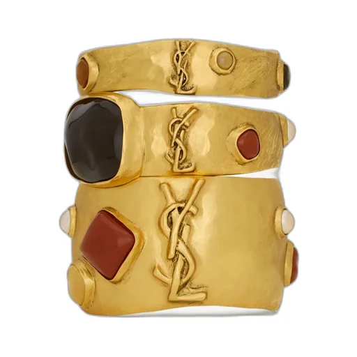 Cassandre Cabochon Bangles In Enamel, Resin, Glass, And Metal