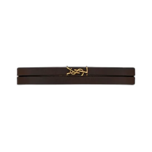 Cassandre Double-Wrap Bracelet In Leather