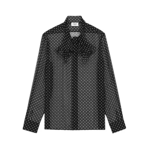 Shirt In Dotted Silk Muslin
