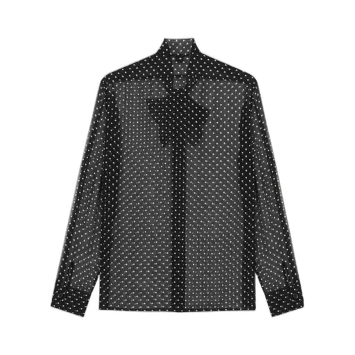 Shirt In Dotted Silk Muslin