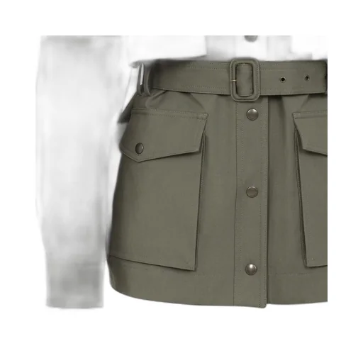 Sahariana Button-Up Belted Jacket