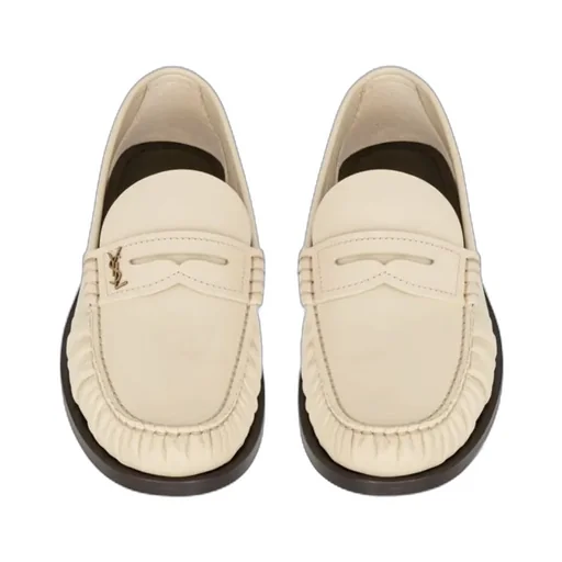 Laurent Logo Plaque Slip-On Loafers