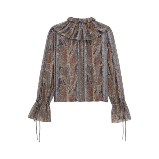 Paisley Ruffled Blouse