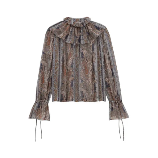 Paisley Ruffled Blouse