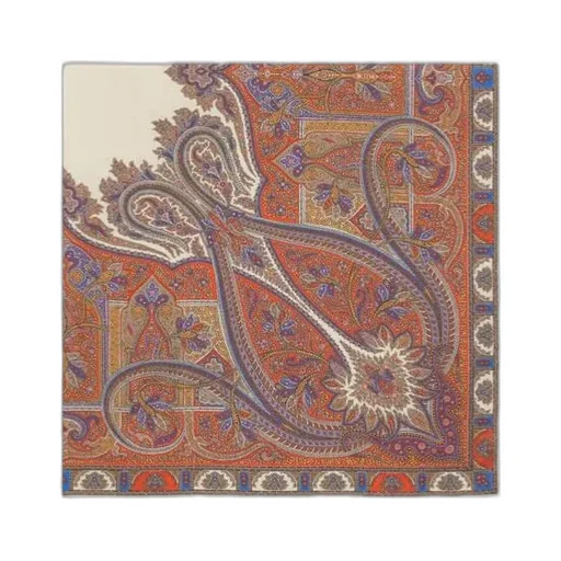 Square Scarf In Paisley Silk Twill