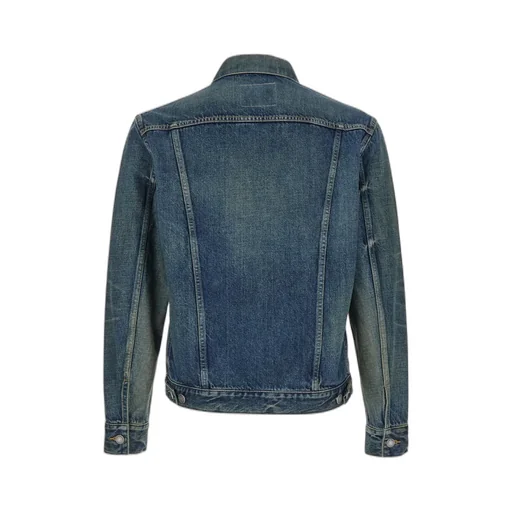 Buttoned Long-Sleeved Denim Jacket