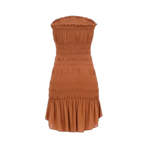 Stretch-Jersey Pleated Dress