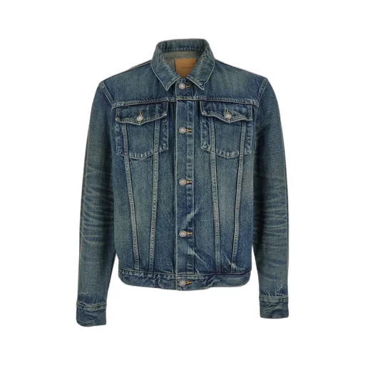 Buttoned Long-Sleeved Denim Jacket
