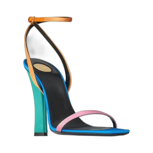 Dominique Sandals In Satin Crepe