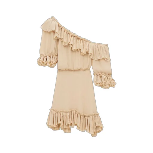 Ruffled One-Shoulder Dress