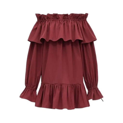 Ruffled Off-Shoulder Dress