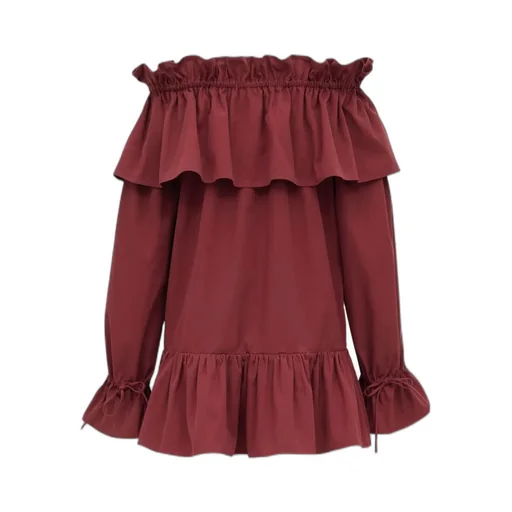 Ruffled Off-Shoulder Dress