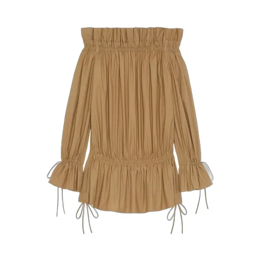 Gathered Off-Shoulder Mini Dress