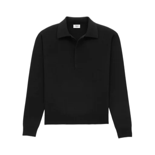 Button Detailed Knitted Polo Shirt