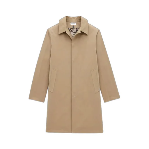 Knee-Length Long-Sleeved Mackintosh Coat