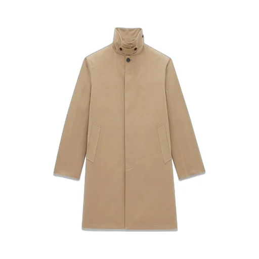 Knee-Length Long-Sleeved Mackintosh Coat