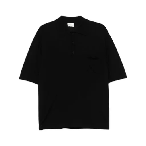 Button Detailed Knitted Polo Shirt