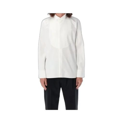 Curved Hem Tuxedo Shirt