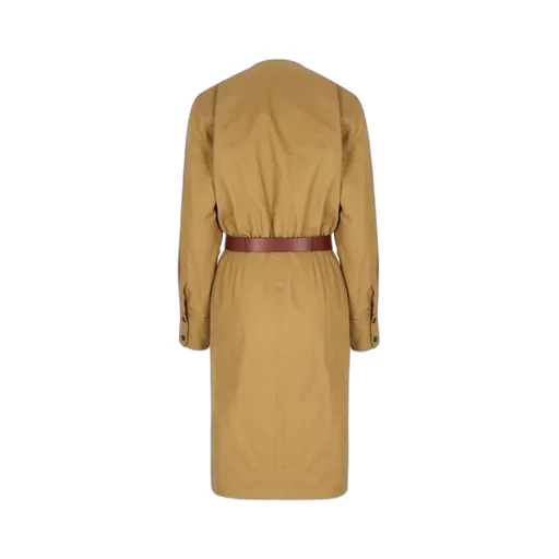 V-Neck Belted Dress