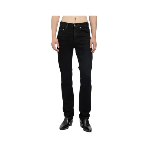 Button Detailed Straight Leg Jeans