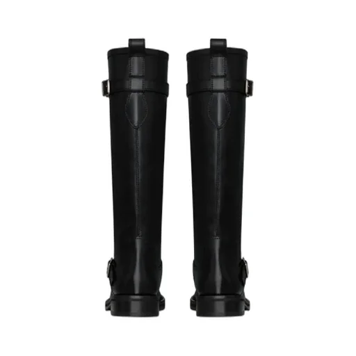 Round-Toe Buckled Boots