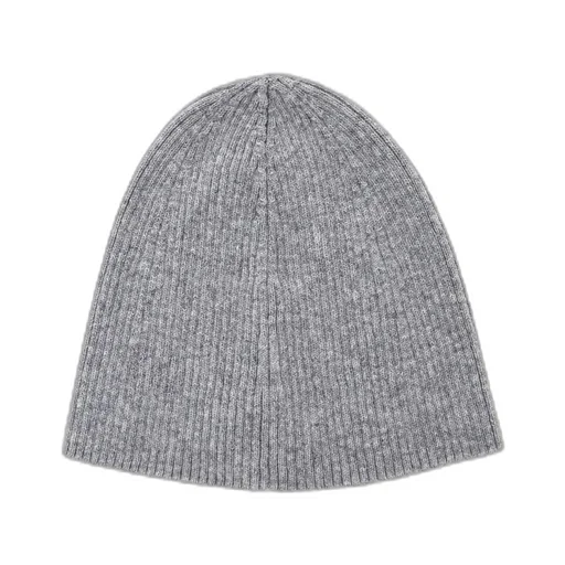 Logo Patch Ribbed Beanie