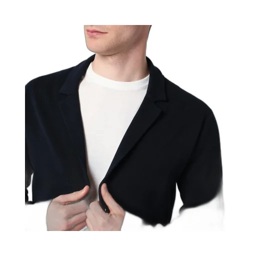 Navy Blue Cotton Jacket Cardigan