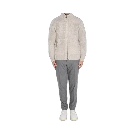 Ribbed Zip-Up Knitwear
