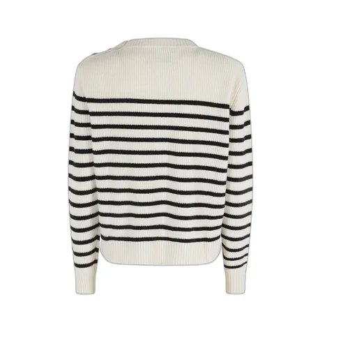 Striped Button-Detail Knitwear