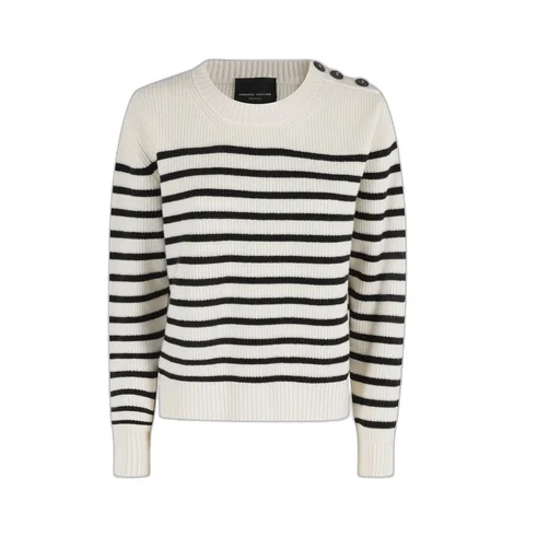 Striped Button-Detail Knitwear