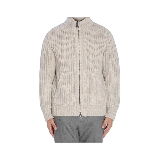 Ribbed Zipped Cardigan