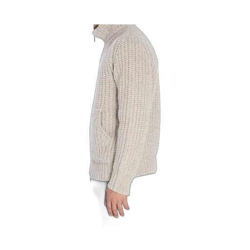 Ribbed Zipped Cardigan