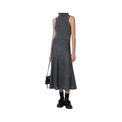 High-Neck Openwork Knit Vest