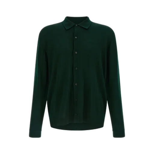 Shirt Collar Button Cardigan