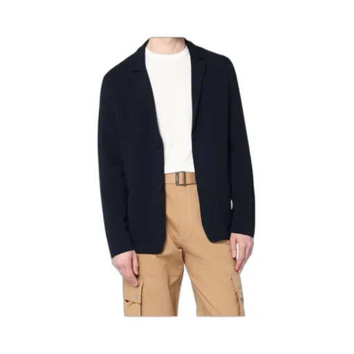 Navy Blue Cotton Jacket Cardigan