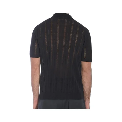 Openwork-Knit Polo Shirt