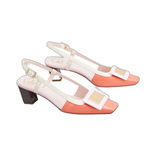 Covered Buckle Slingback Pumps