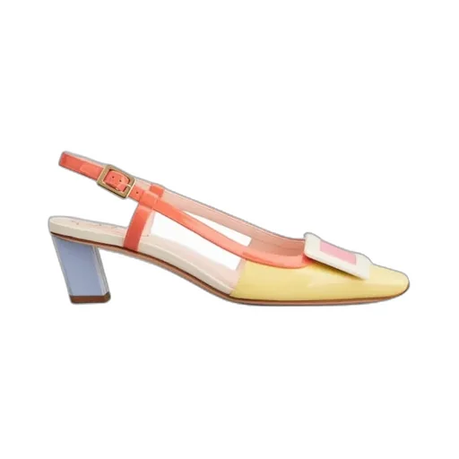 Covered Buckle Slingback Pumps