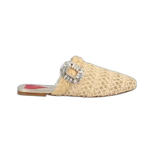 Bab Viv Embellished Woven Mules