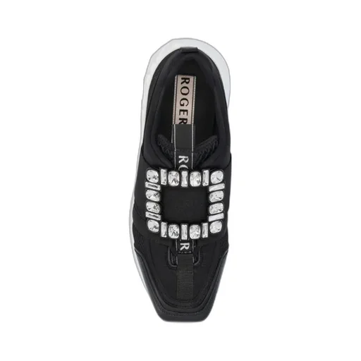 Viv' Go Rhinestone Buckle Sneakers In Technical Fabrics