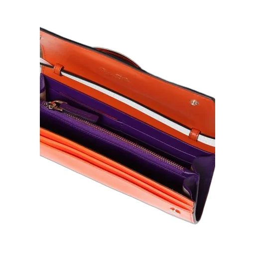 Belle Vivier Metal Buckle Wallet In Patent Leather