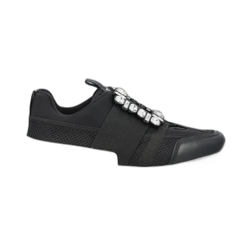 Viv' Go Rhinestone Buckle Sneakers In Technical Fabrics