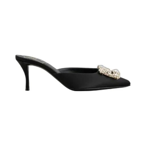 Buckle Embellished Slip-On Mules