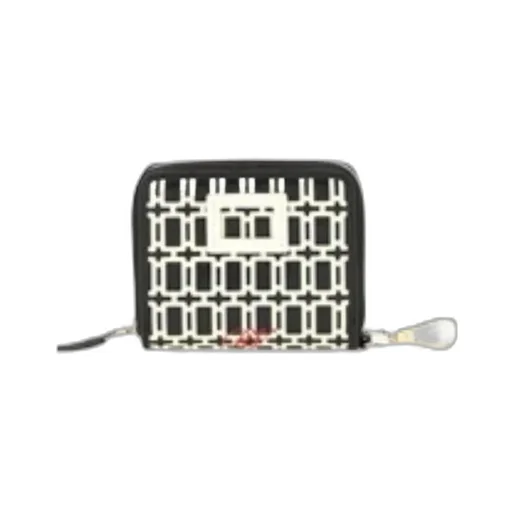 Logo Pattern Zipper Wallet