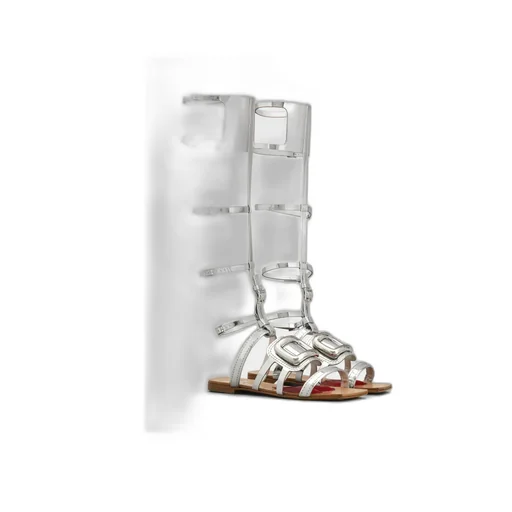 Metal Buckle Leather Sandals